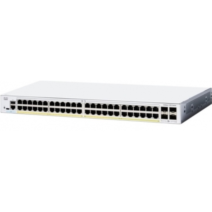 Switch Cisco Catalyst C1200-48P-4G, 48 porturi, Gigabit, PoE+