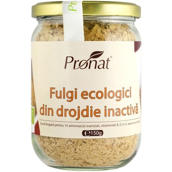 Fulgi Bio din drojdie inactiva, Pronat, 150g Fulgi Bio din drojdie inactiva, Pronat, 150g