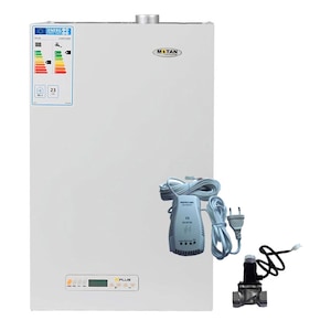 Pachet Protectie Centrala Termica In Condensare Motan Mkdens 35kw Erp Gaz Tiraj Fortat 35kw Doua Schimbatoare De Caldura Afisaj Lcd Kit Evacuare Inclus Detector Gaz Cu Electrovana 3 4 Set Doua