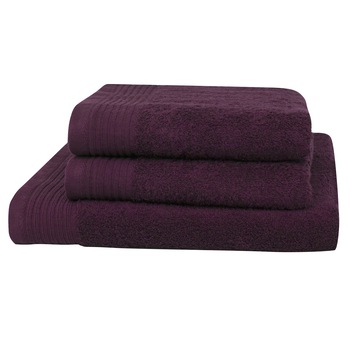 Set 3 prosoape Lux Collection, Purpuriu, 100% bumbac Terry Selection, 550 gr/mp Set 3 prosoape Lux Collection, Purpuriu, 100% bumbac Terry Selection, 550 gr/mp