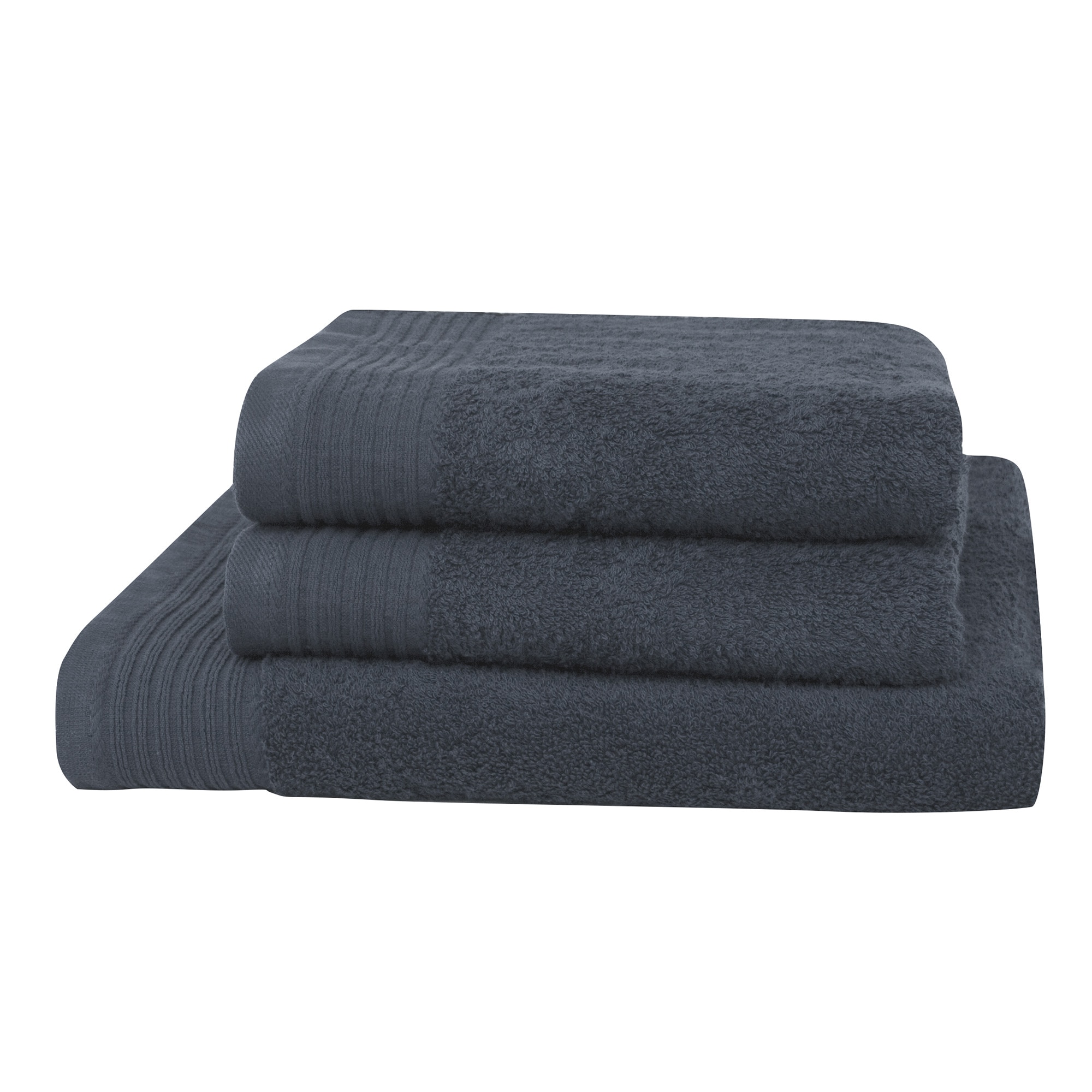 Set 3 prosoape Lux Collection, Antracit, 100% bumbac Terry Selection, 550 gr/mp