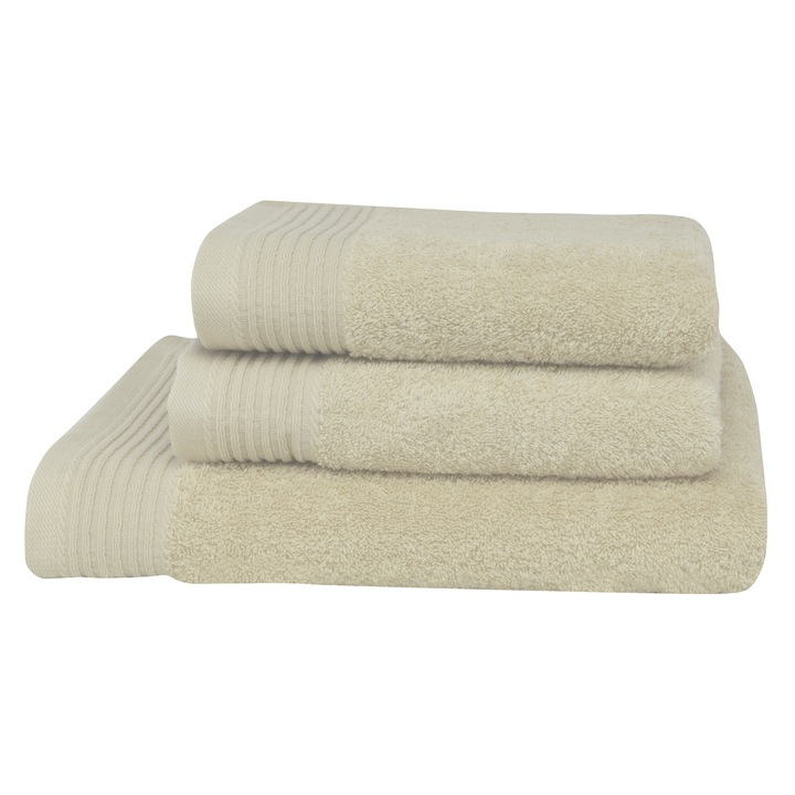 Set 3 prosoape Lux Collection, Fildes, 100% bumbac Terry Selection, 550 gr/mp