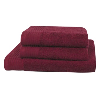 Set 3 prosoape Lux Collection, Burgund, 100% bumbac Terry Selection, 550 gr/mp Set 3 prosoape Lux Collection, Burgund, 100% bumbac Terry Selection, 550 gr/mp