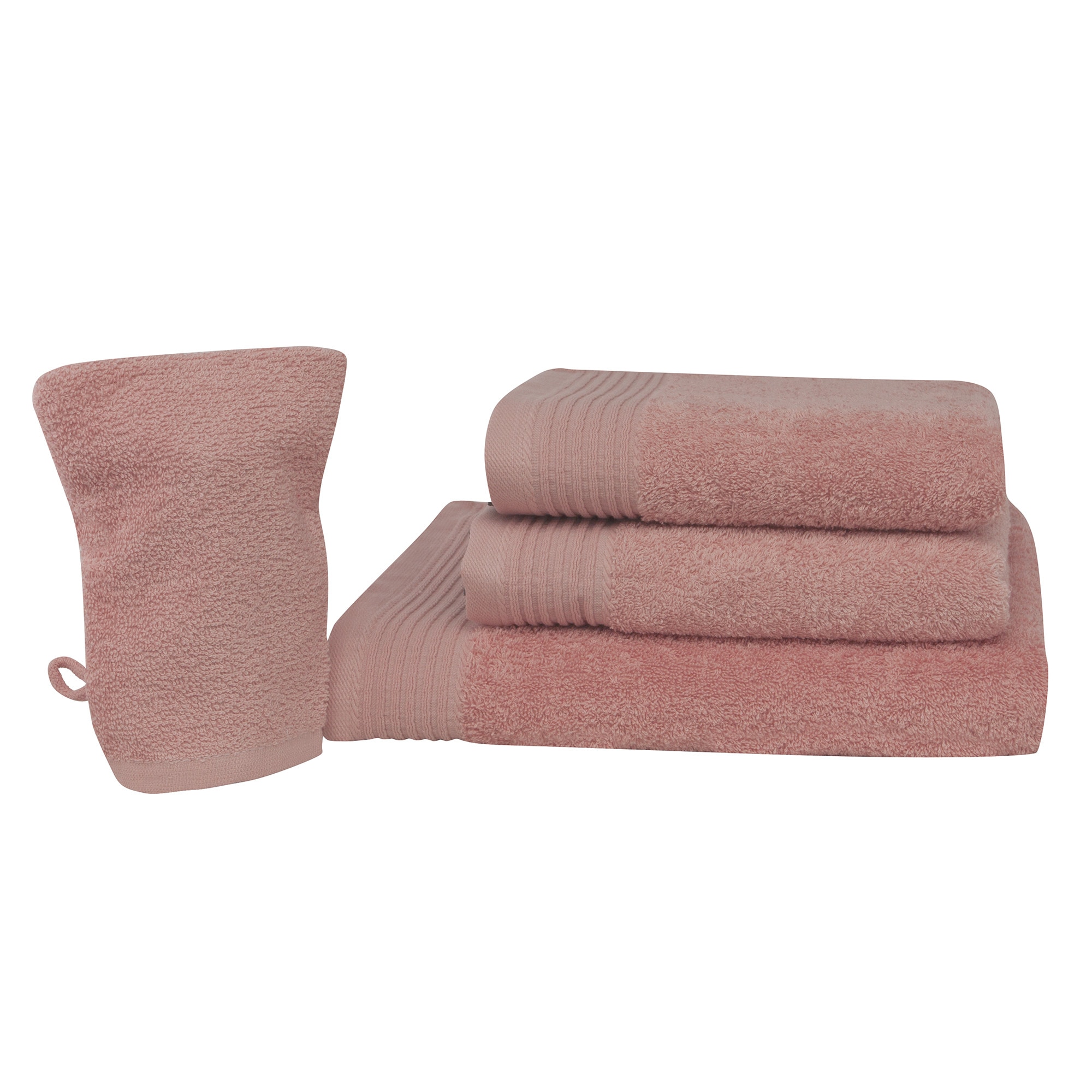 Set baie 4 produse Lux Collection, Somon, 100% bumbac Terry Selection, 550 gr/mp