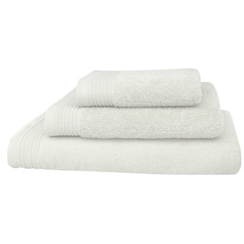 Set 3 prosoape Lux Collection, Alb, 100% bumbac Terry Selection, 550 gr/mp Set 3 prosoape Lux Collection, Alb, 100% bumbac Terry Selection, 550 gr/mp