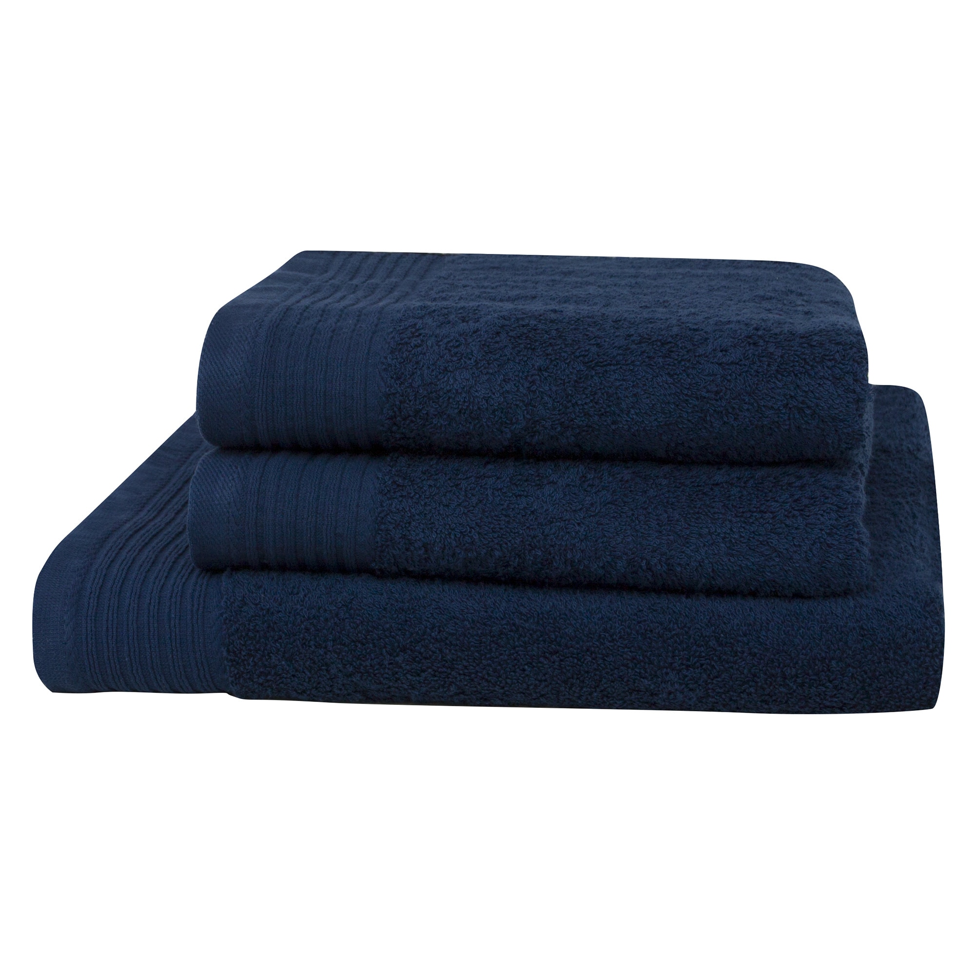 Set 3 prosoape Lux Collection, Bleumarin, 100% bumbac Terry Selection, 550 gr/mp