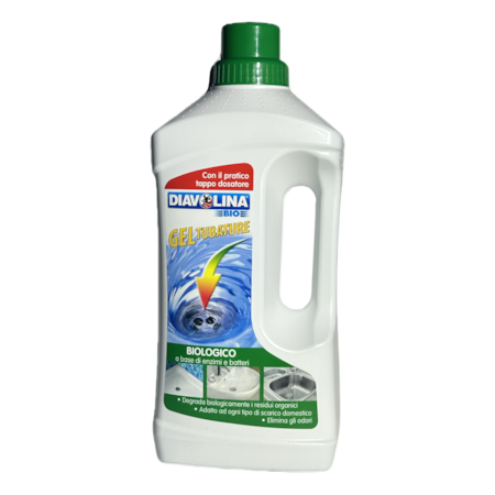 Solutie desfundat tevi, Diavolina Tubature, 1L, produs biologic
