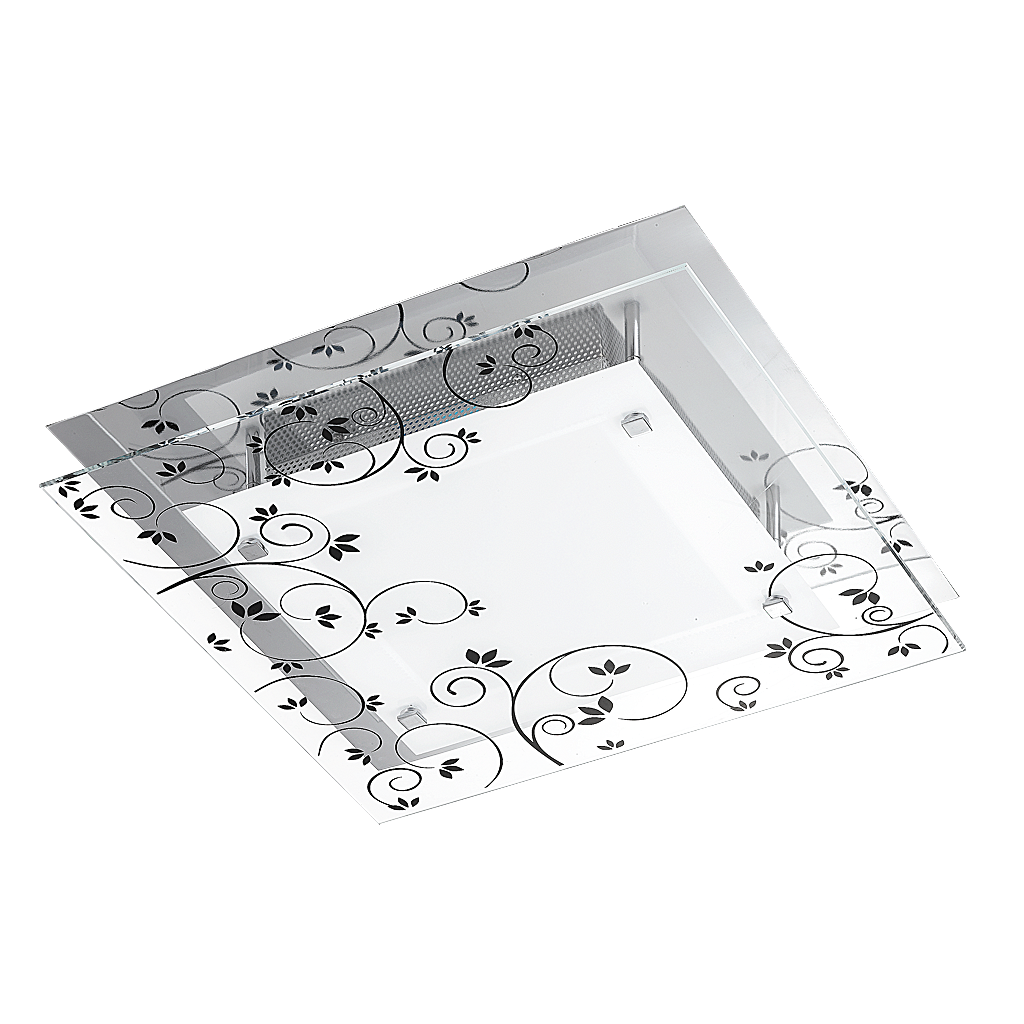 Plafoniera Rabalux Amber, E27, 3x40W, Crom/Alb/Negru