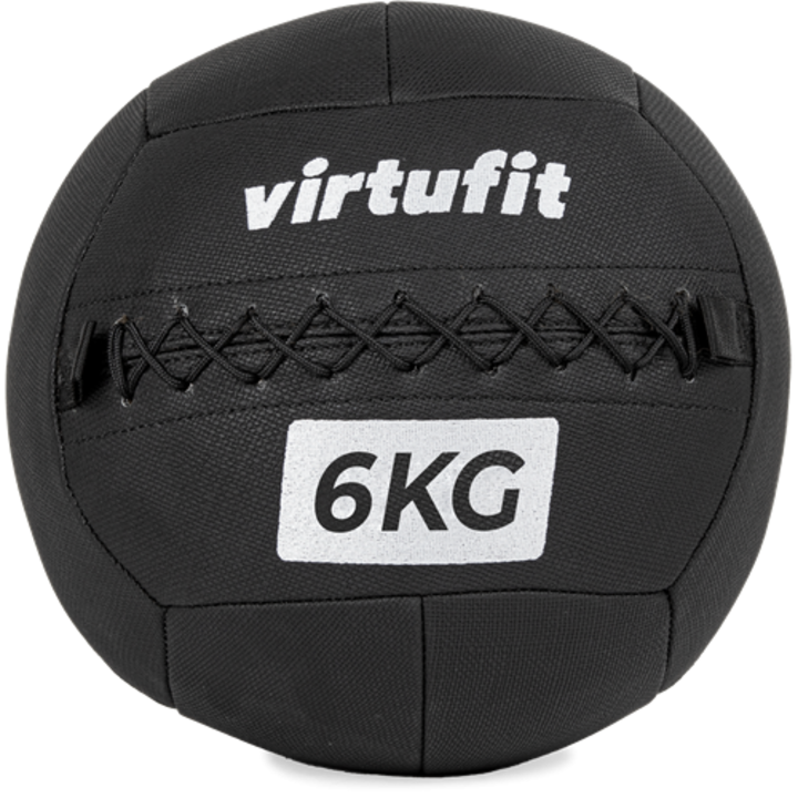 Стенна Топка За Тренировка VirtuFit Premium - 6кг, Цвят: Черен, Размери, 35 х 35 х 35 см