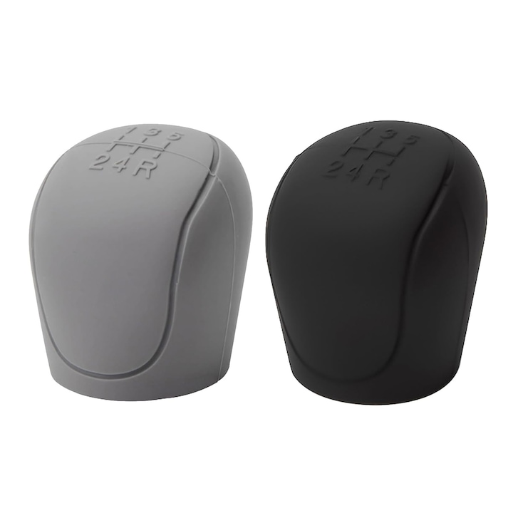 Капак на скоростния лост, Axroad Mall, 5 скорости, Устойчив на приплъзване, Ергономичен, За многократна употреба, Лесен за почистване, Силикон, Черен/Сив