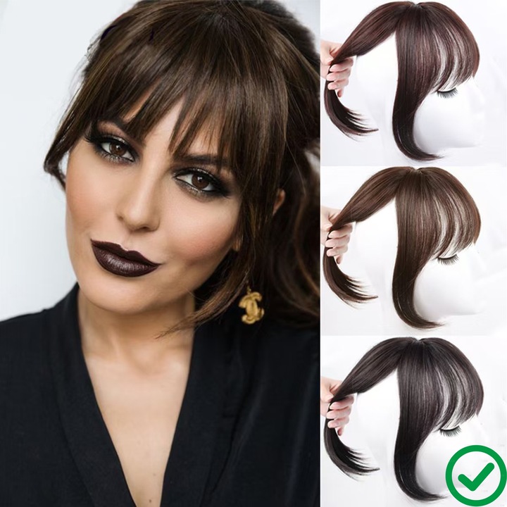 Extensie pentru par femei, Topper Wig, volum, acoperire par gri, culoare neagra naturala