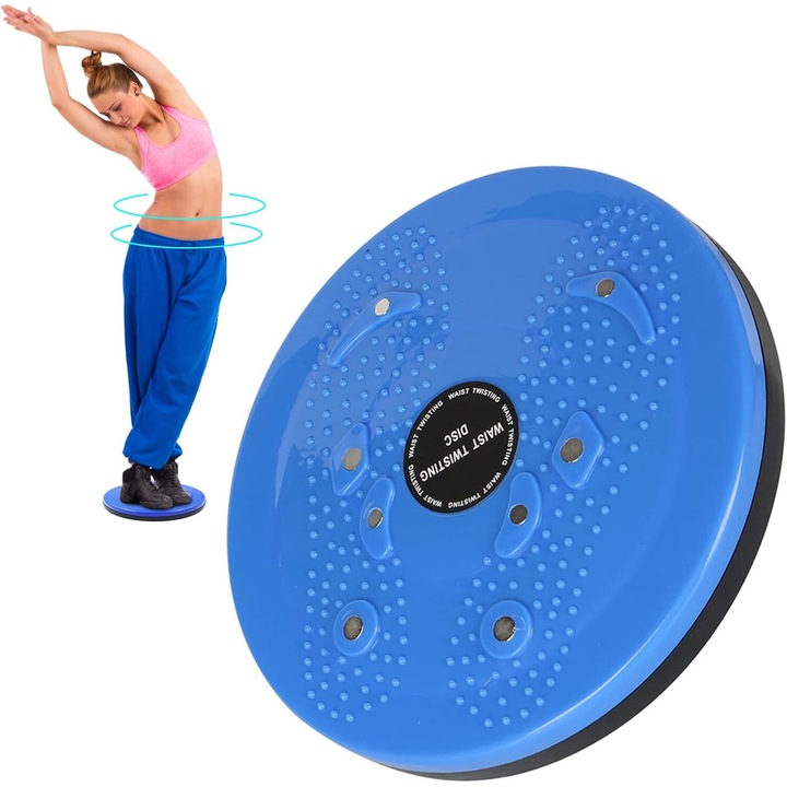 Disc de rasucire a taliei, Placa de rasucire pentru abdomen pentru exercitii Disc de rasucire a taliei de 9,8 inci cu 8 magneti Reflexologie pentru slabire si intarire Echipament de exercitii pentru abdomen si stomac