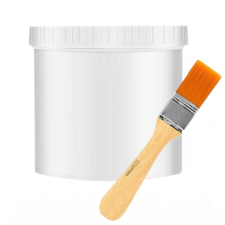 Pasta GREATON Pentru Izolare Si Etansare Diferite Suprafete, Pensula Inclusa, Finisaj Rezistent La Apa, Scurgeri, 100 G, Transparenta