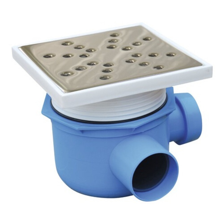 Padlólefolyó CRIMEL Somes 145x145 mm 1 kimenet 1 bemenet 90° jobbra Ø 40 mm