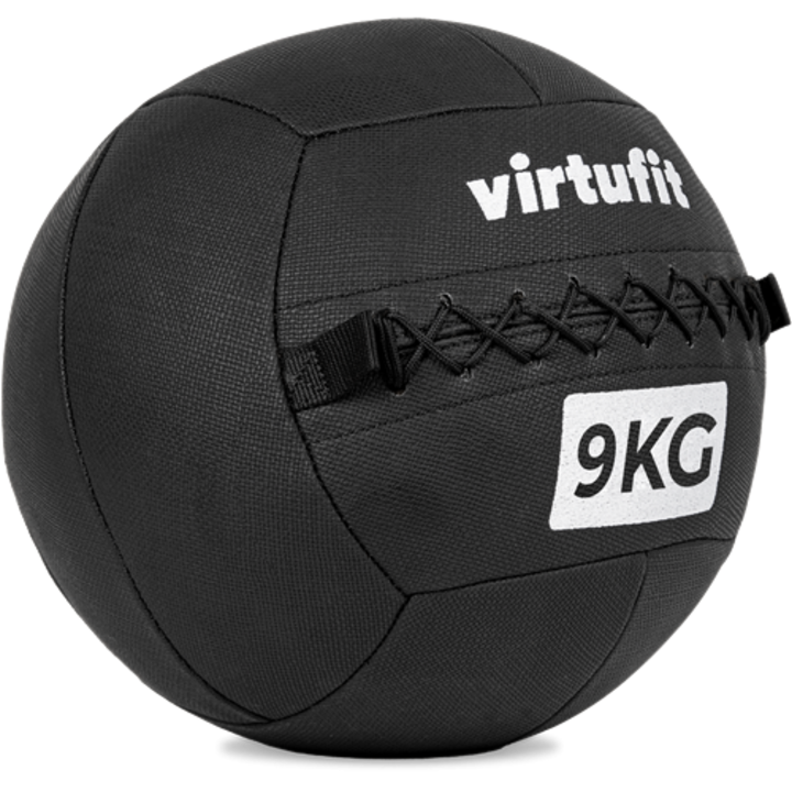 Топка за стена за тренировка VirtuFit Premium - 9 кг, Цвят: Черен, Размери: 35 x 35 x 35 см, Материал: Имитация на кевлар