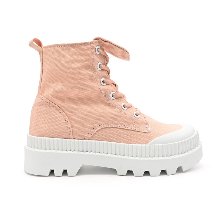 Noi magas szaru tornacipo lapos talppal, TD1273, Rózsaszín