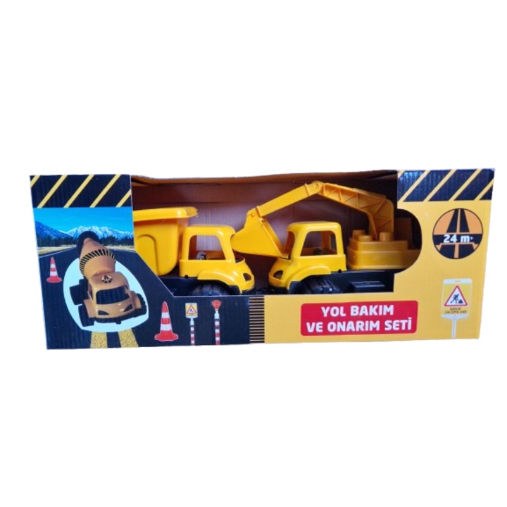 Dömper és kotrógép készlet, műanyag, Best Toys