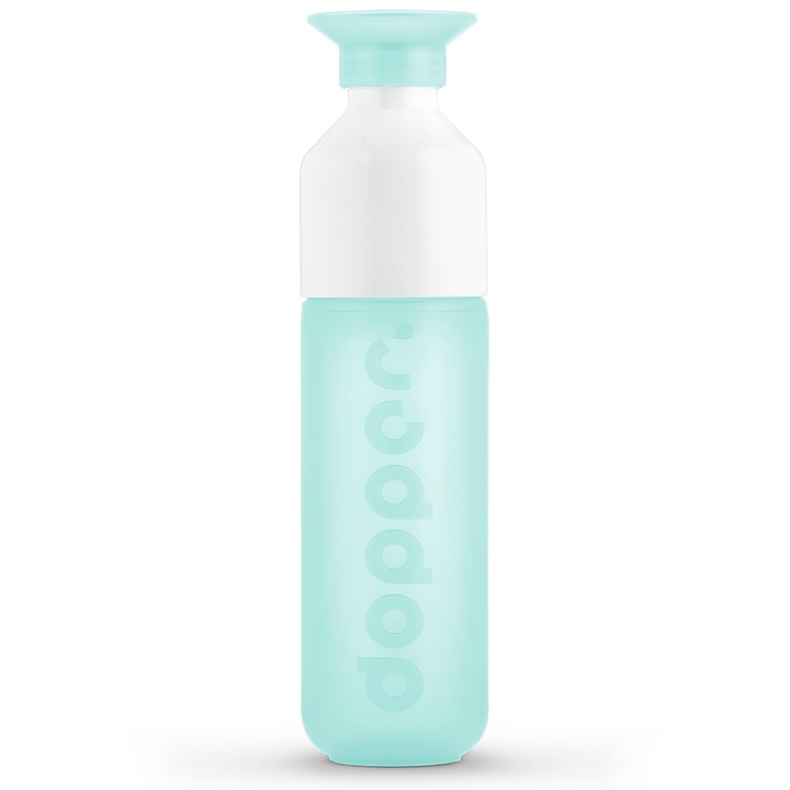 Бутилка за вода, Dopper Original - Polar Blue, за дейности сред природата, спорт, училище, 450мл