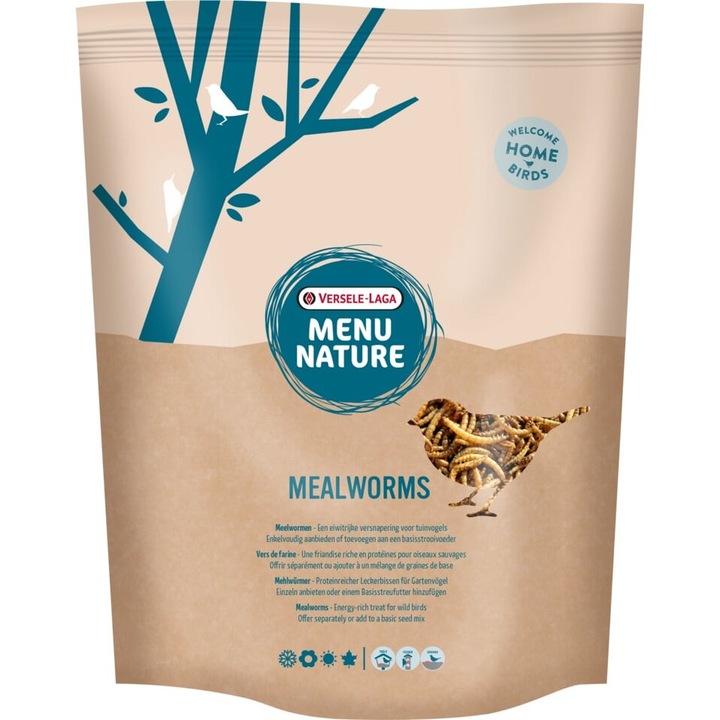 Viermi de faina pentru pasari salbatice VERSELE-LAGA Menu Nature Mealworms 300g