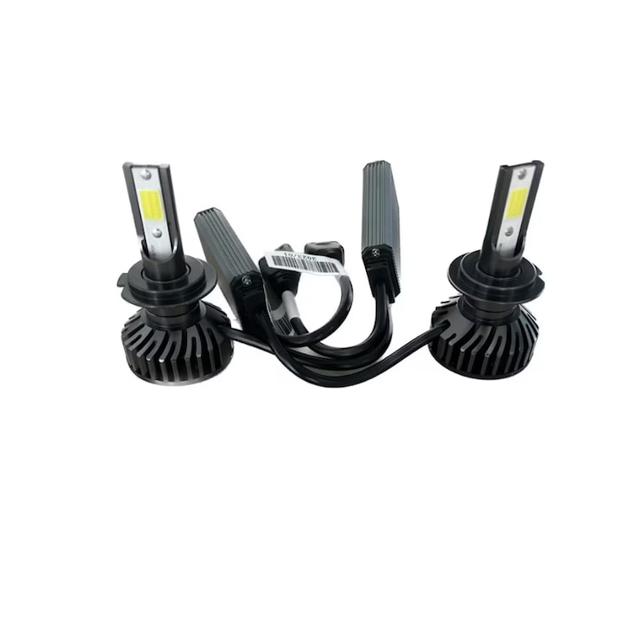 Set 2 becuri auto LED H7 F2 COB, 100W, INELAG lumina alb-rece, 12.000 lumeni, 12V