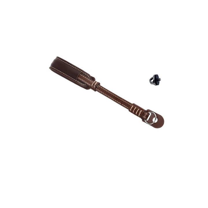 Curea de mana pentru camera, Ajustabila pentru Stabilizator Gimbal, DJI Osmo OM4 SE, OM5/POCKET 3, OSMO MOBILE 2/3/4, Camere Foto/Video, Filet 1/4'’, Design Piele Sintetica, Maro