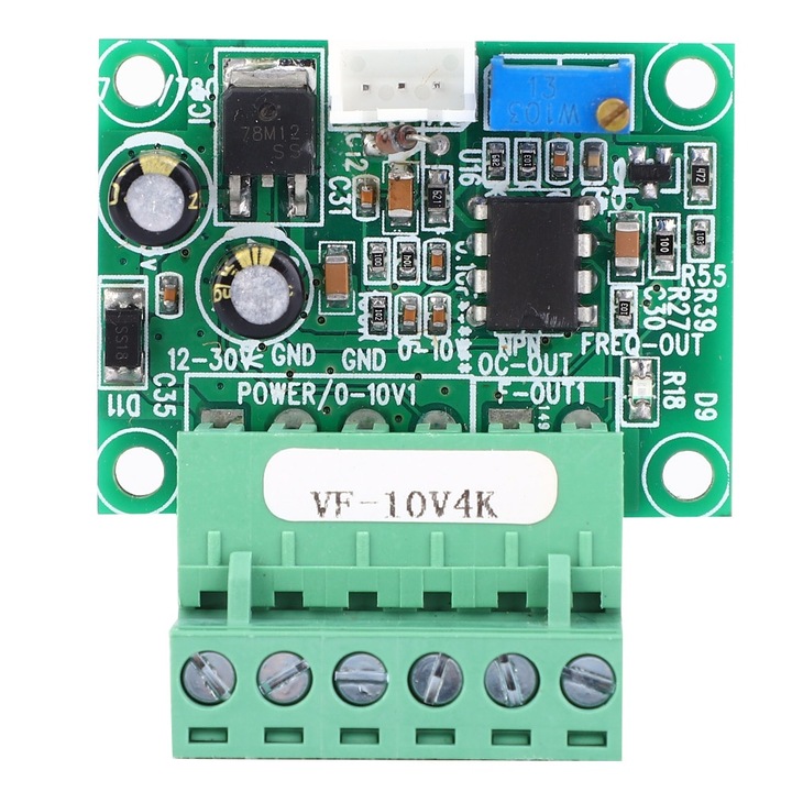 Feszültség-frekvencia átalakító modul 0-10V-ról 0-4KHz-re, Ipari vezérlőpanel PLC Enforose