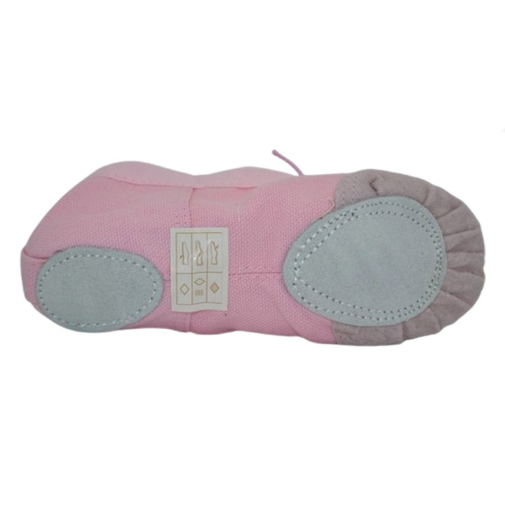Pantofi din panza moale pentru balet, gimnastica si dans Mini Junior BLR-MJ3, Roz 113342