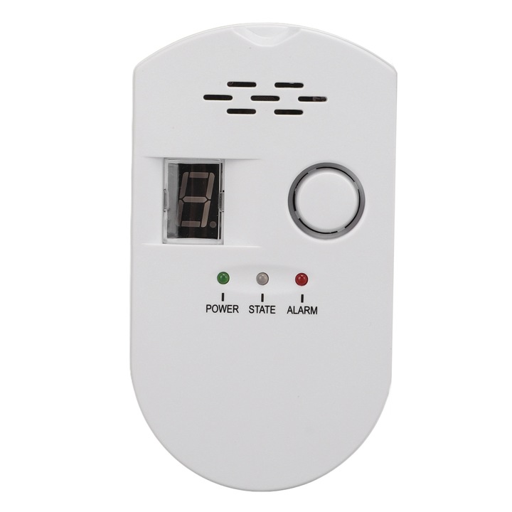 BGHYHYHI ZN-AZ-CO1-013 газов детектор, 85db звукова аларма, ABS материал, за горими газове