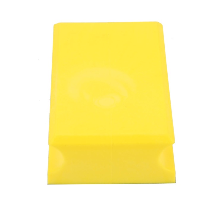 Csiszolótömb kényelmes markolattal, Enforose, PU hab, sárga, 120x71mm, polírozó kellékek készlete.