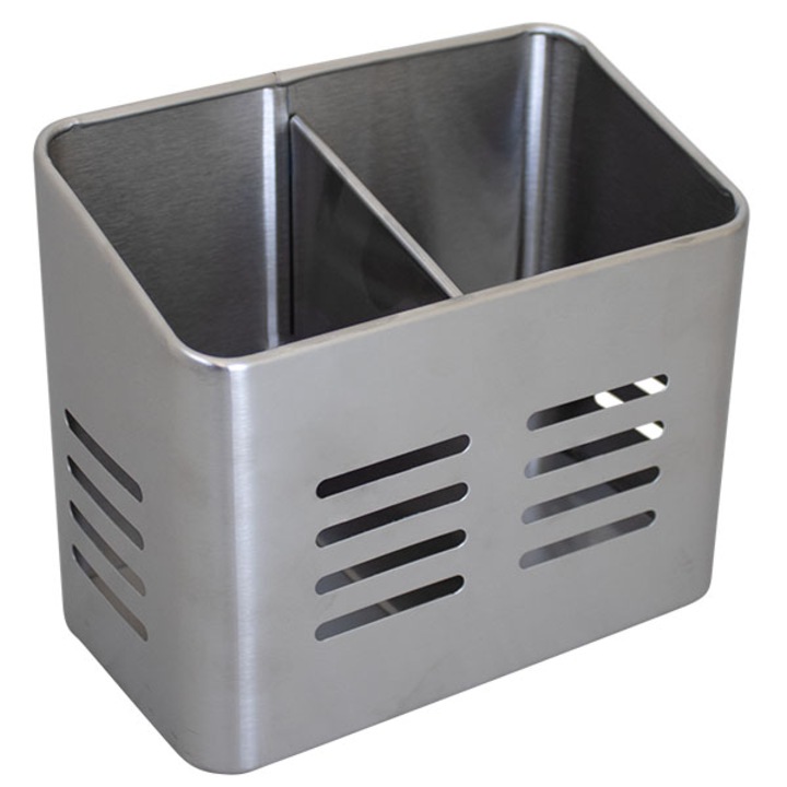 Suport tacamuri, ustensile, compartimentat, Frandis, 16x9x13 cm, inox