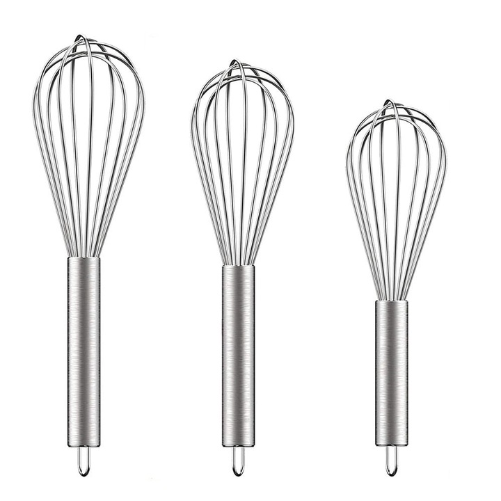 Set de 3 teluri, otel inoxidabil, agatatoare, 25cm, 30cm, 35cm, argintiu