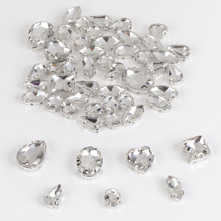 Set Strasuri Decorative, Dress Up DIY, 50 buc, Multicolor, Usor de Aplicat