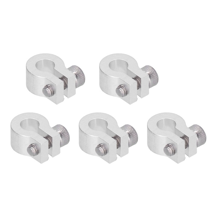 Set 5 cleme de evacuare Enforose, aluminiu, 6mm, rezistente la coroziune