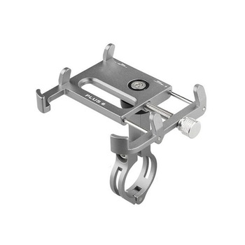 Suport Telefon profesional pentru motocicleta sau bicicleta din aluminium, model plus 6 cu rotire la 360 de grade, Gri - Phuture® Suport Telefon profesional pentru motocicleta sau bicicleta din aluminium, model plus 6 cu rotire la 360 de grade, Gri - Phuture®