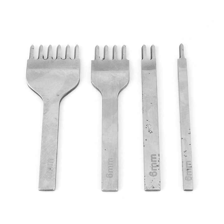 Комплект инструменти за кожарство, Enforose, 1-6 зъбци, метал, 3-6 mm