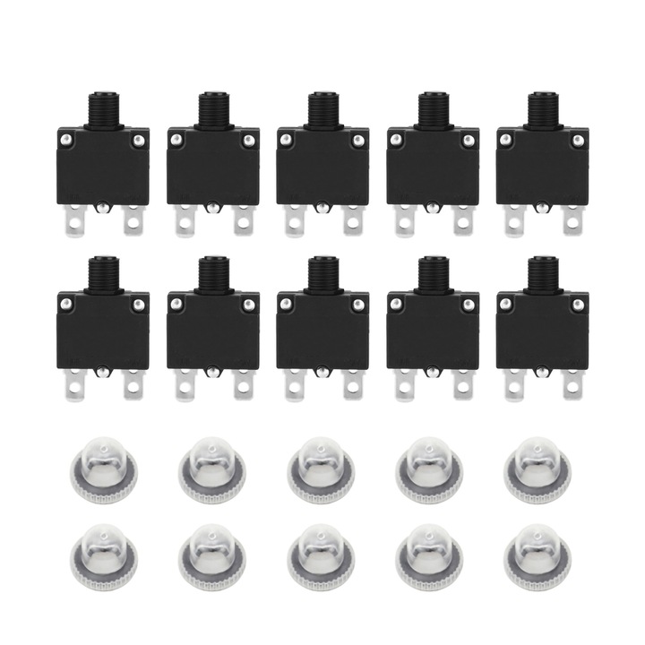 10 db. Túláramvédő kapcsoló vízálló kupakkal, Enforose, 125/250Vac 32Vdc (6A)