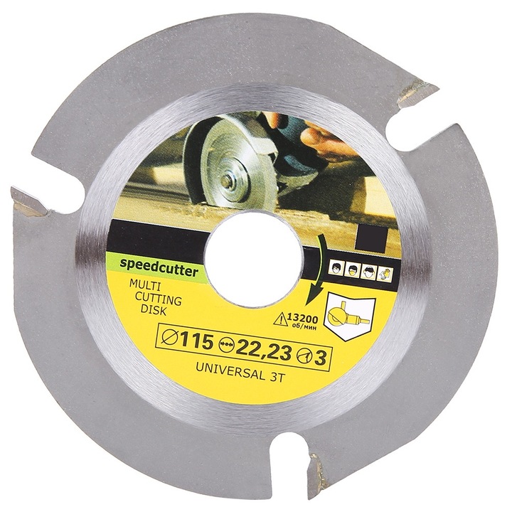 Lama de fierastrau circular Enforose, 3 dinti, otel cu continut ridicat de carbon, 115x22mm