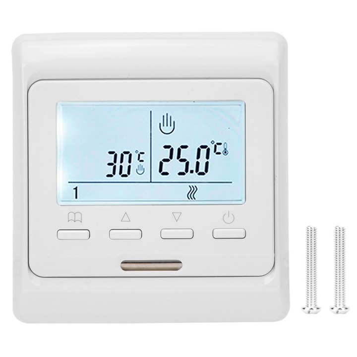 Termostat de incalzire a apei, Enforose, digital, control inteligent, ABS, 85x90x43mm