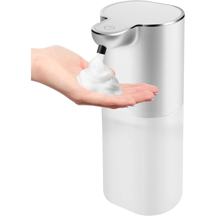 Automata szappanadagoló, AYCYKD, habszappan adagoló mozgásérzékelővel, érintésmentes és higiénikus, négysebességes adagolás, igény szerint állítható, három adagolási mód a rugalmas használat érdekében, 400ml, Fehér
