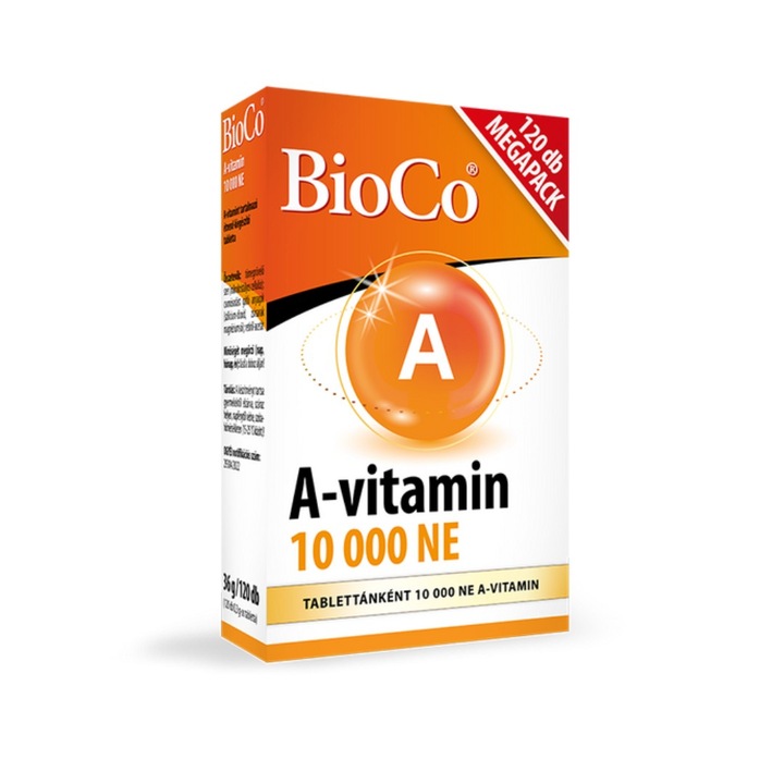 Supliment alimentar Vitamina A 10000UI, BioCo, 120 comprimate