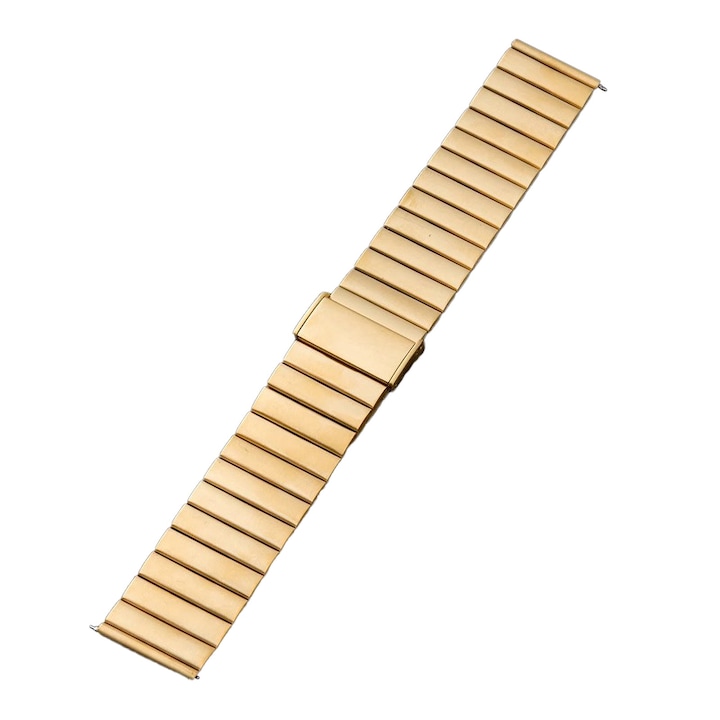 Milánói karkötő: Samsung Galaxy Watch 4, 5, 6, 7 (40 mm és 44 mm), Watch 5 Pro, Watch 6 Classic (43 mm és 47 mm), Huawei GT2 42 mm, GT3 42 mm, szélesség 20 mm, JW-09-PTZJPD, arany