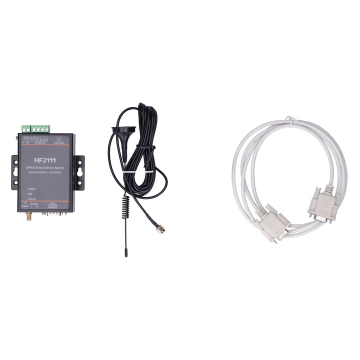Server de dispozitive seriale GPRS, Enforose, Convertor serial la RS232/422/485 pentru TCP/UDP, DC9‑36V, HF‑2111