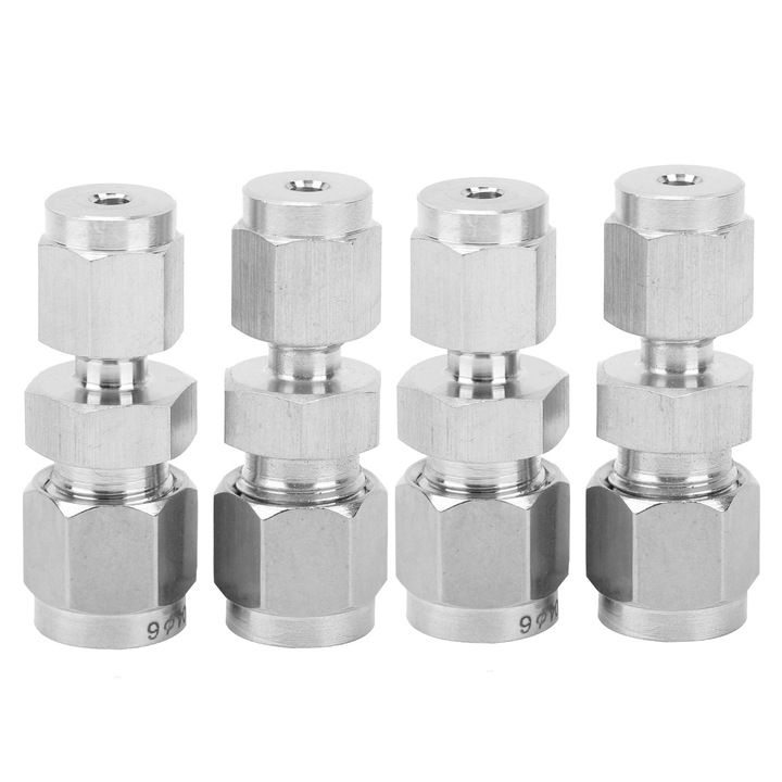 Kompressziós csőadapter, Enforose, 304 rozsdamentes acél, 4 darabos készlet, korrózióálló