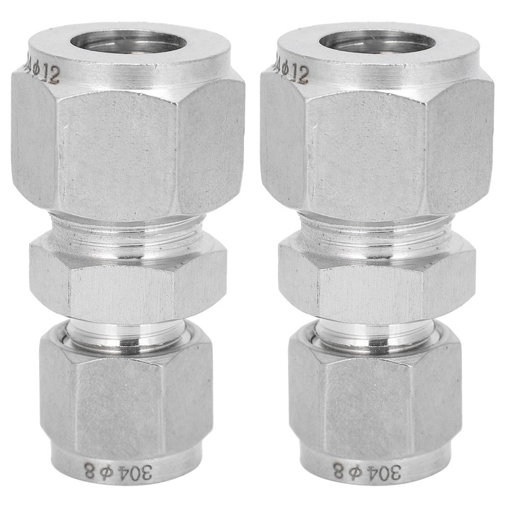 Csőcsatlakozó adapter, Enforose, 2 db, rozsdamentes acél, korrózióálló, víz-/levegő-/olajcsövekhez