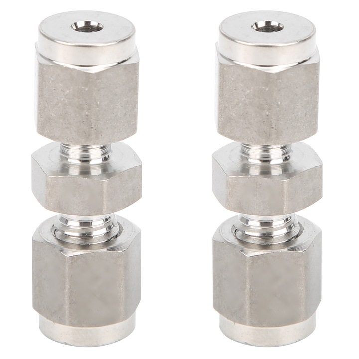 2 darab 316-os rozsdamentes acél egyenes csatlakozó, DN6-DN15 csövekhez