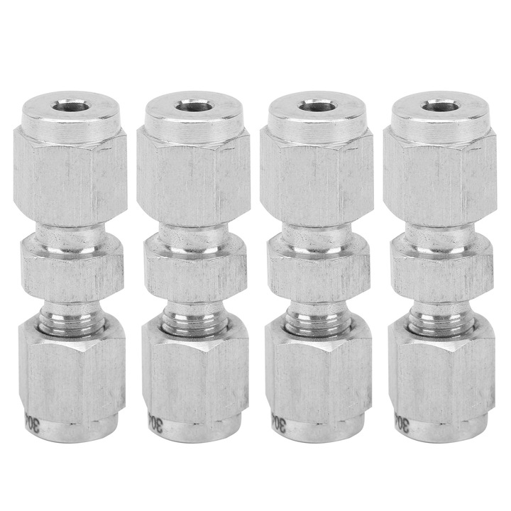 4 db rozsdamentes acél kompressziós csőadapter készlet