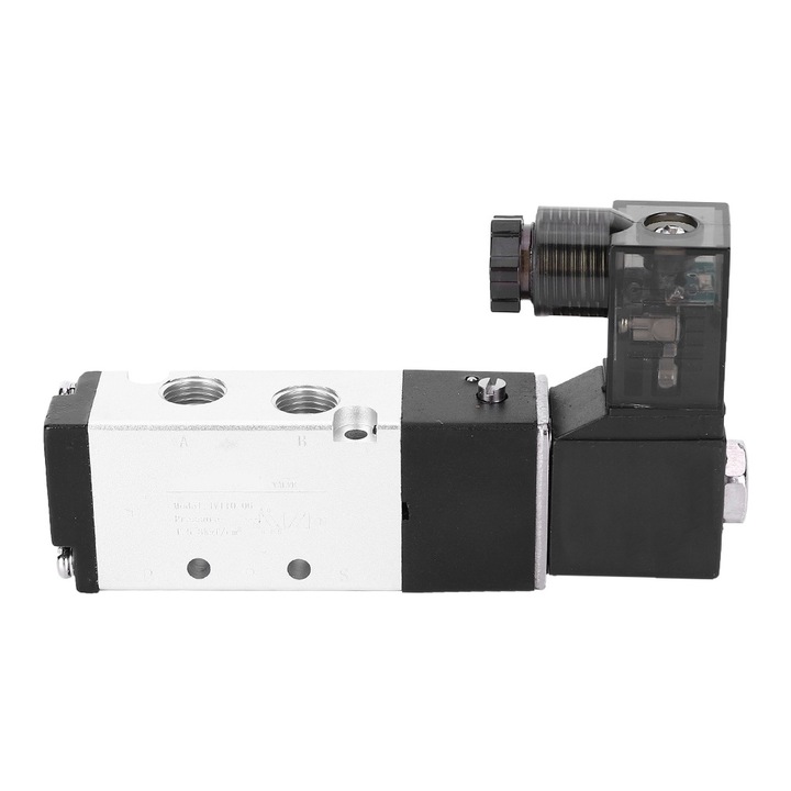 Alumínium mágnesszelep, 2 állású, 5 utas, nagy pontosságú menetes csatlakozás levegőhöz