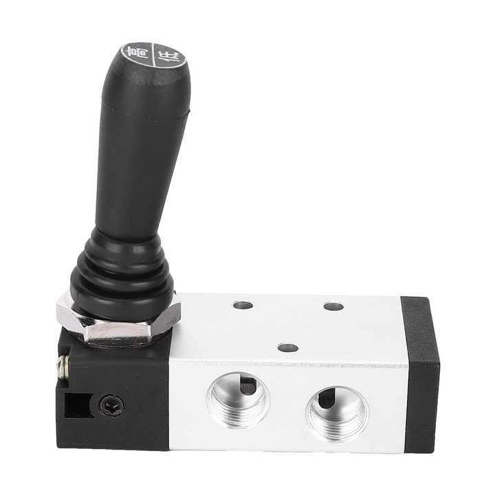 Supapa manuala cu doua pozitii si cinci cai, Enforose, aliaj de aluminiu, G1/8 inch, G1/4 inch