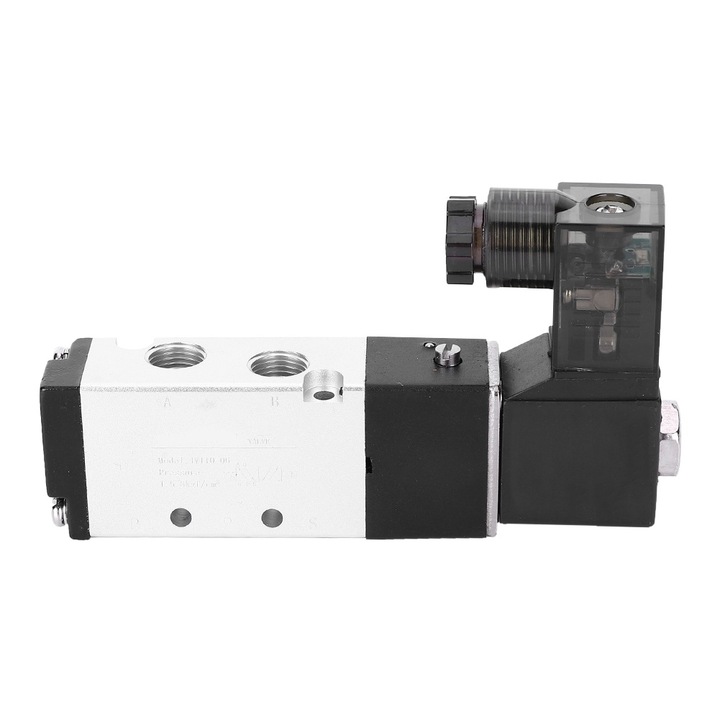 Alumínium mágnesszelep, 2 állású, 5 utas, nagy pontosságú menetes csatlakozás levegőhöz