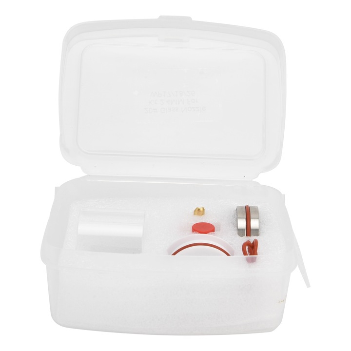 Set accesorii duze din sticla pentru torta TIG Enforose, 2.4, din otel inoxidabil, sticla si alama